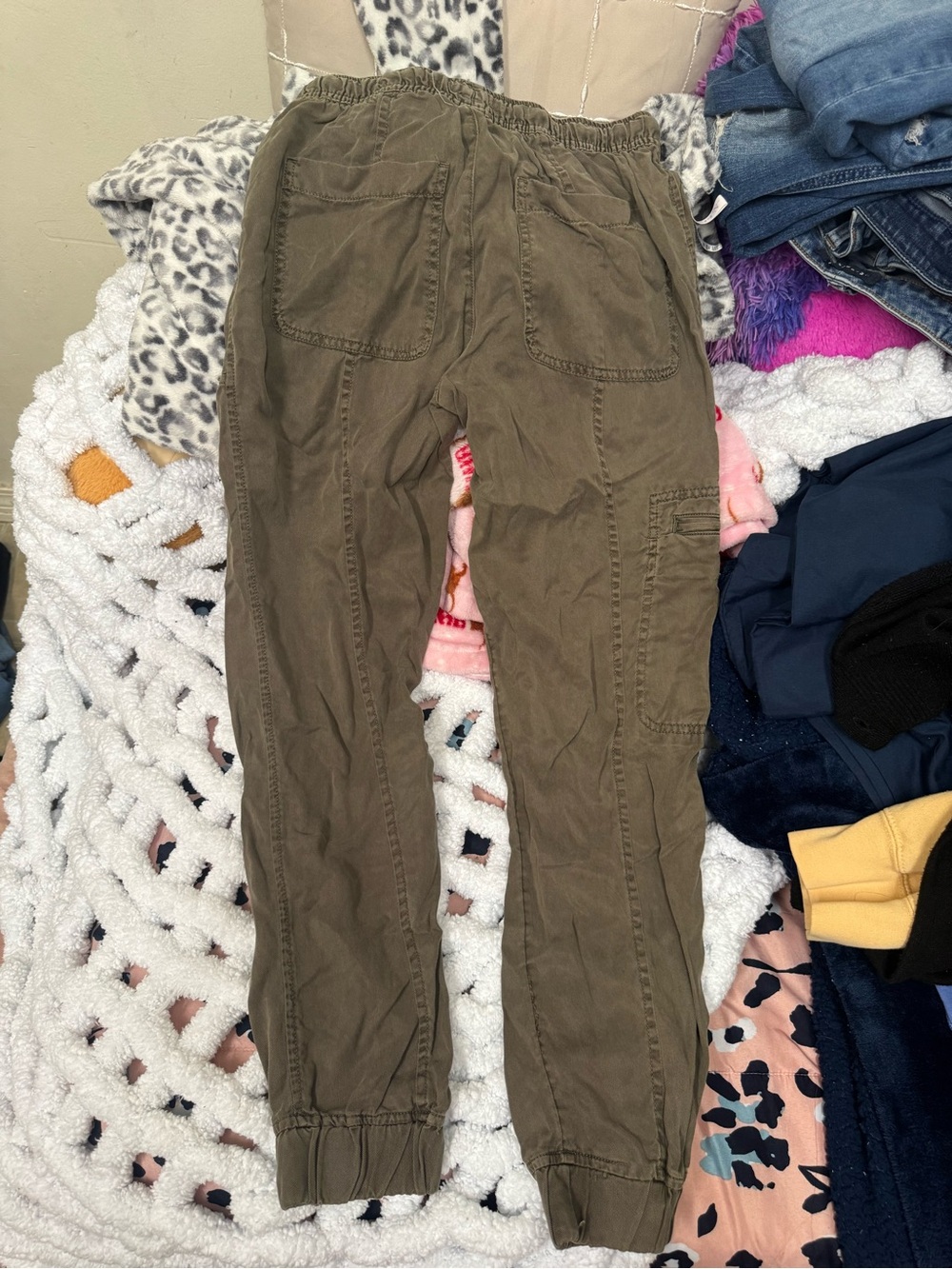 Women’s Casual Olive Green Utility Jogger Pants